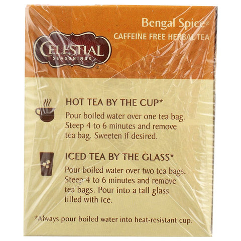 Bengal Spice Caffeine Free Herbal Tea 20 Tea Bags CELESTIAL SEASONINGS