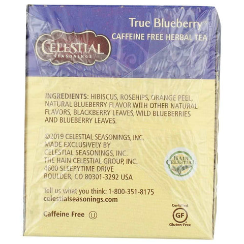True Blueberry Caffeine Free Herbal Tea 20 Bags CELESTIAL SEASONINGS