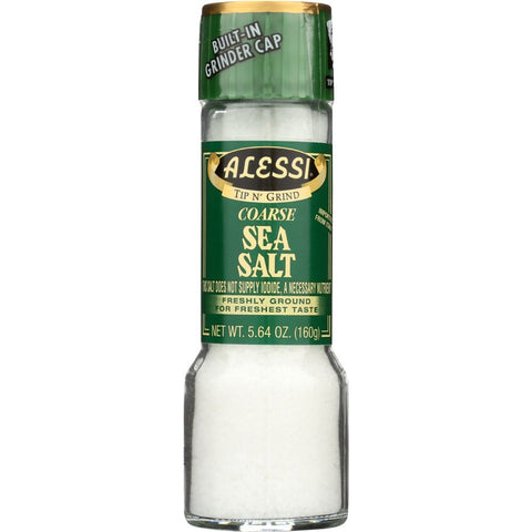 Coarse Sea Salt Grinder 5.64 oz Glass Bottle ALESSI