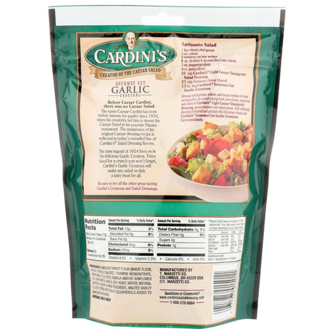 Gourmet Cut Garlic Croutons 5 oz Cardini's