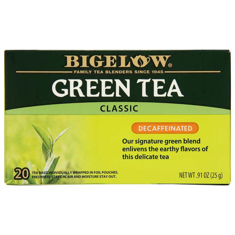Green Tea Classic Decaffeinated Tea Bags 20 Count BIGELOW