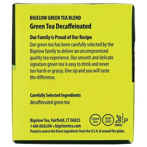 Green Tea Classic Decaffeinated Tea Bags 20 Count BIGELOW