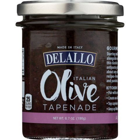 Black Olive Tapenade Mild Spread 6.7 oz DeLallo