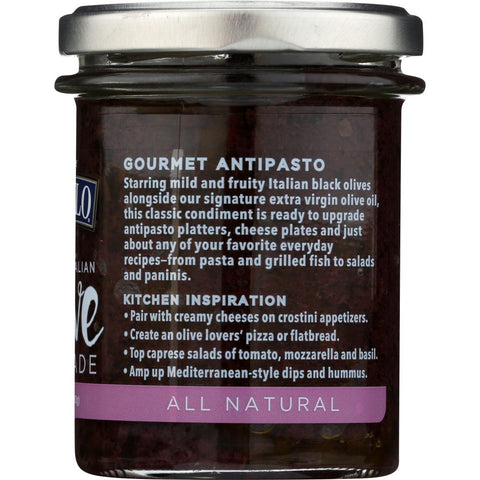 Black Olive Tapenade Mild Spread 6.7 oz DeLallo