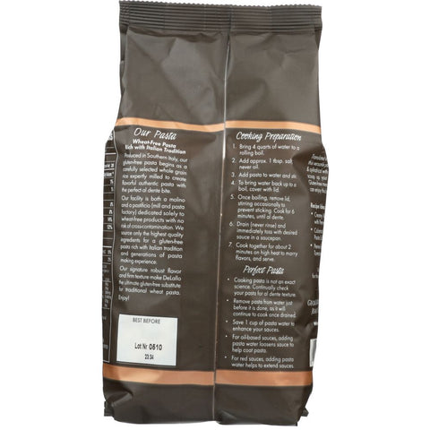 Gluten Free Whole Grain Rice Penne Rigate Wheat-Free Pasta DELALLO 12 oz
