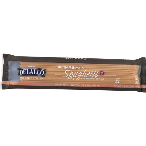 Gluten-Free Whole Grain Rice Spaghetti Pasta DELALLO 12 oz