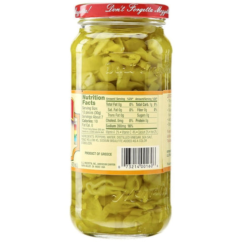 Golden Greek Peperoncini Deli-Sliced 16 oz MEZZETTA