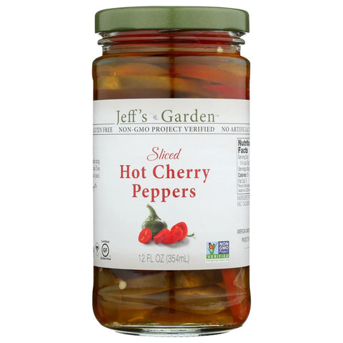 Sliced Hot Cherry Peppers Spicy 12 oz Jar JEFF'S NATURALS