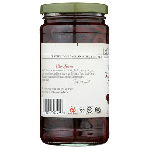 Organic Pitted Sliced Greek Kalamata Olives 7 oz JEFF'S NATURALS