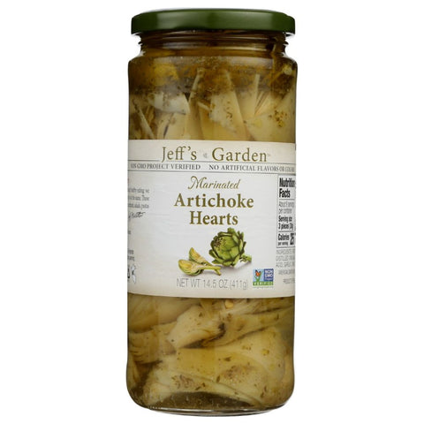 Marinated Artichoke Hearts 14.5 fl oz Jar Jeffs Naturals
