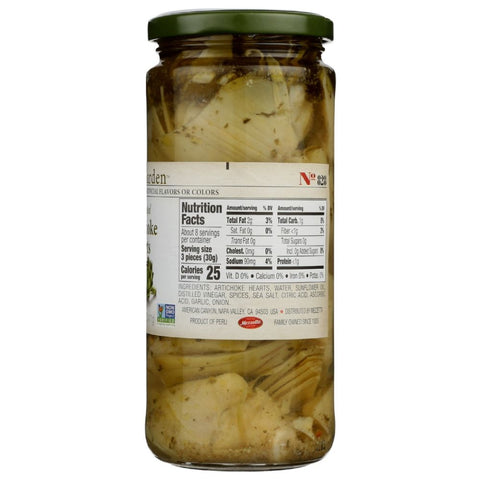 Marinated Artichoke Hearts 14.5 fl oz Jar Jeffs Naturals