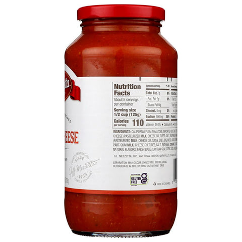 Three Cheese Sauce 25 oz Sauce Mezzetta