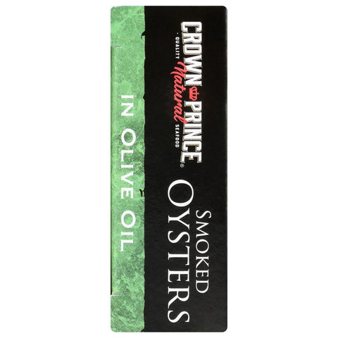 Naturally Smoked Oysters in Pure Olive Oil 3 oz CROWN PRINCE