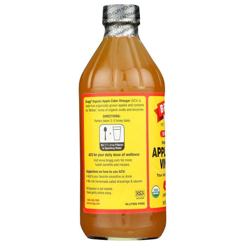 Apple Cider Vinegar 16 oz Versatile Kitchen & Self Care Staple BRAGG