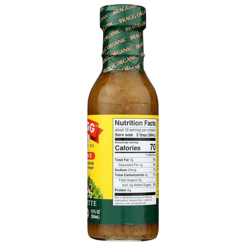 Organic Vinaigrette Tangy Salad Dressing 12 oz BRAGG