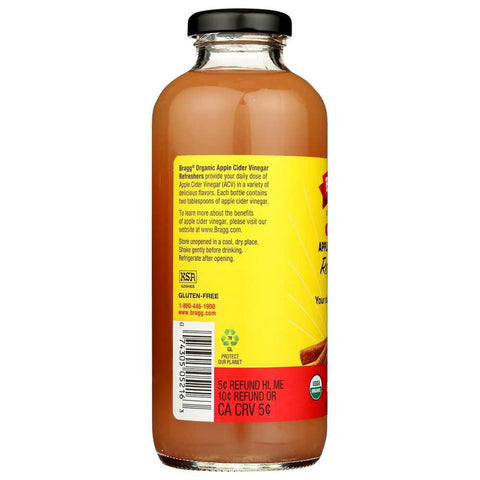 Organic Apple Cinnamon Apple Cider Vinegar Refreshers 16 oz Bragg