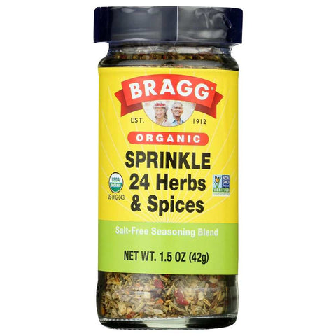 Organic 24 Herbs & Spices Seasoning All-Purpose BRAGG Organic Sprinkle 1.5oz