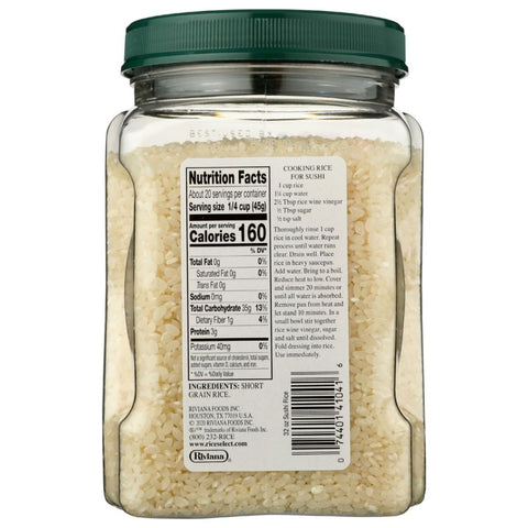 Sushi Rice 32 oz Premium Short-Grain Rice RICESELECT