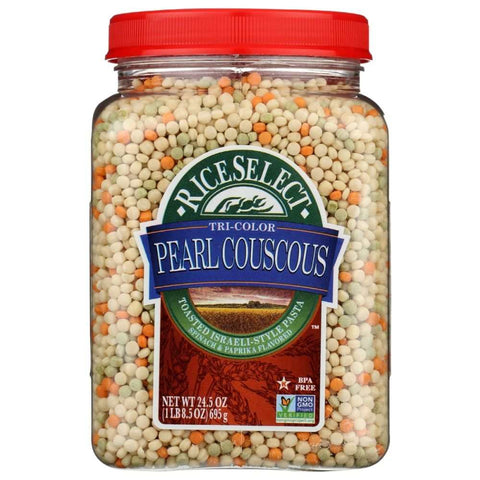 Tri Color Pearl Couscous Toasted Pasta 24.5 oz RiceSelect