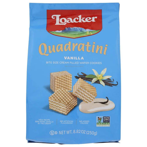 Vanilla Quadratini Wafer Cookies Snack 8.82oz LOACKER