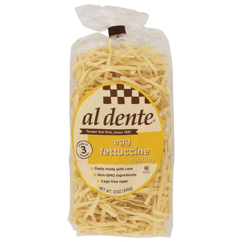 Egg Fettucine Noodles Tender Texture 12 oz AL DENTE