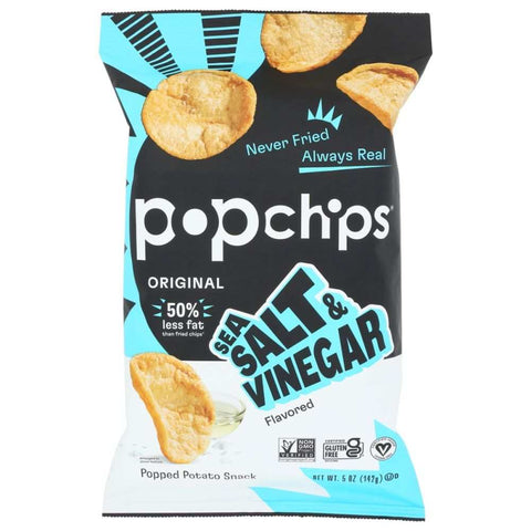 Sea Salt & Vinegar Crunchy Popped Chips Snack POPCHIPS