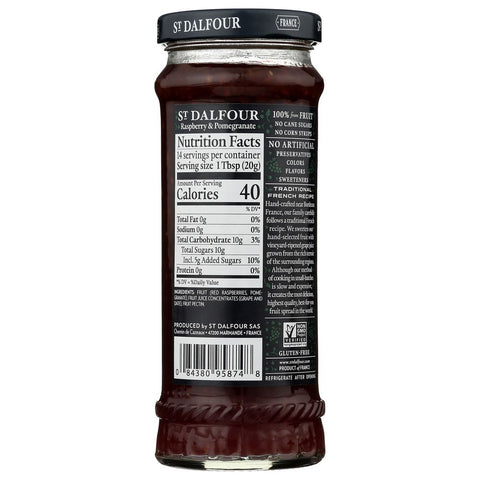 Red Raspberry & Pomegranate Fruit Spread 10 oz ST DALFOUR