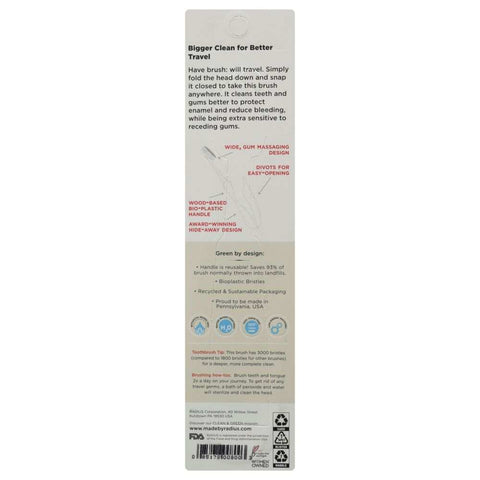 Travel Brush Soft Travel Toothbrush RADIUS
