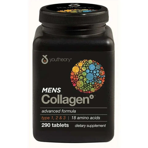 Mens Collagen Advanced Formula 290 Tablets Supplement YOUTHEORY