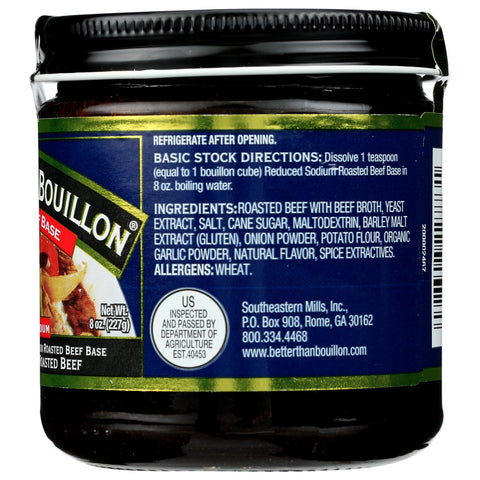 All Natural Reduced Sodium Beef Base Paste 8 Oz Better Than Bouillon