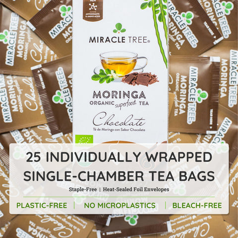 Organic Moringa Tea - Chocolate - Caffeine-Free Herbal Tea