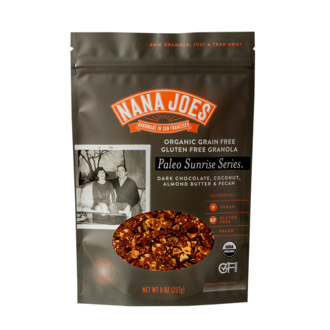Paleo Sunrise Organic Granola Blend with Hu Chocolate Nana Joes