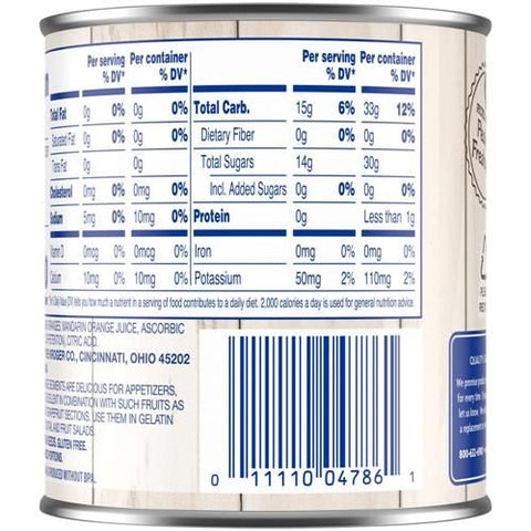 Kroger Canned Mandarin Oranges in Juice 10.5 oz