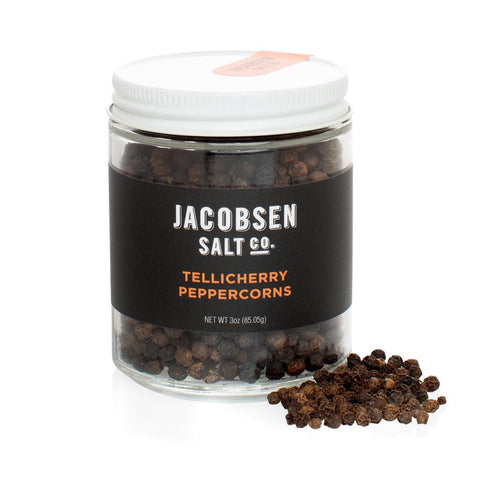 Tellicherry Peppercorns Refill Jar 3OZ Jacobsen Salt Co