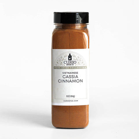 Vietnamese Ground Cassia Cinnamon Bulk Jar 16 oz Curio 6 Pack Case