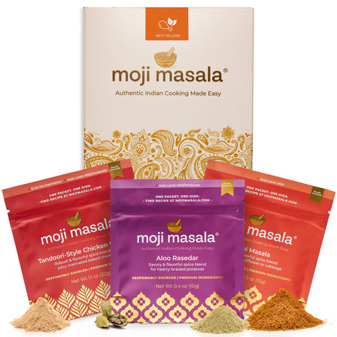 Indian Spice Blend Set 3 Beginner-Friendly Indian Dinners moji masala®