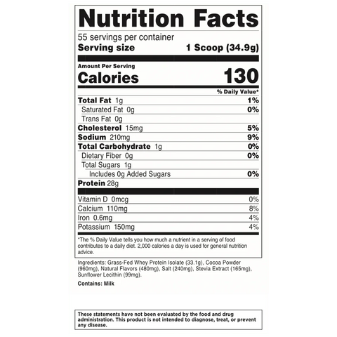 Transparent Labs 100% Grass-Fed Whey Protein Isolate 4 lbs