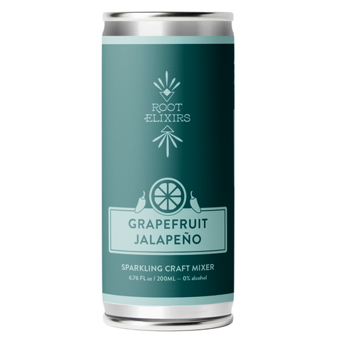 Sparkling Grapefruit Jalapeno Premium Cocktail Mixer 8 Cans 7.5 oz Root Elixirs