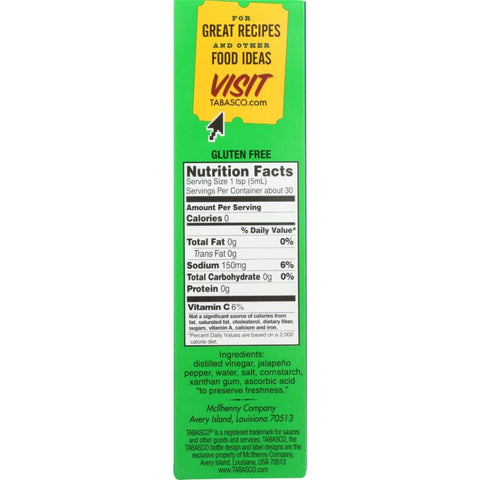 TABASCO Green Jalapeno Sauce Pepper 5 oz