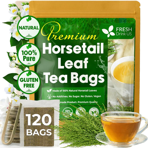 Premium Horsetail Leaf Tea Bags – Herbal Tea for Daily Wellness, Beauty Routine & Caffeine-Free Refreshment