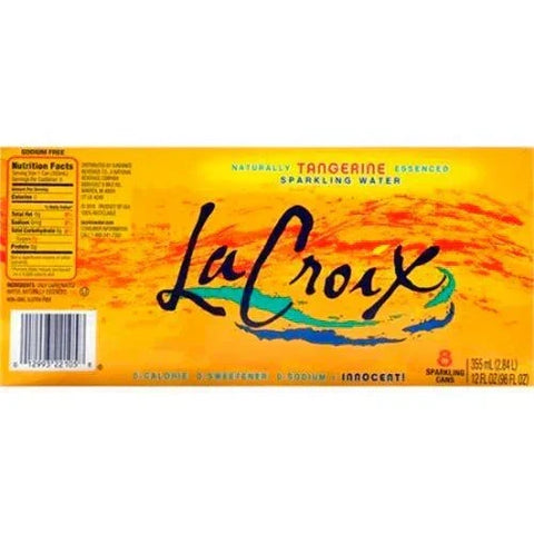 LA CROIX Tangerine Sparkling Water 96oz Refreshing Tangy Flavor