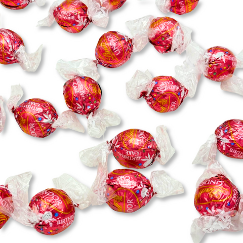 Lindt LINDOR Birthday Cake White Chocolate Truffles Bulk Value Bag
