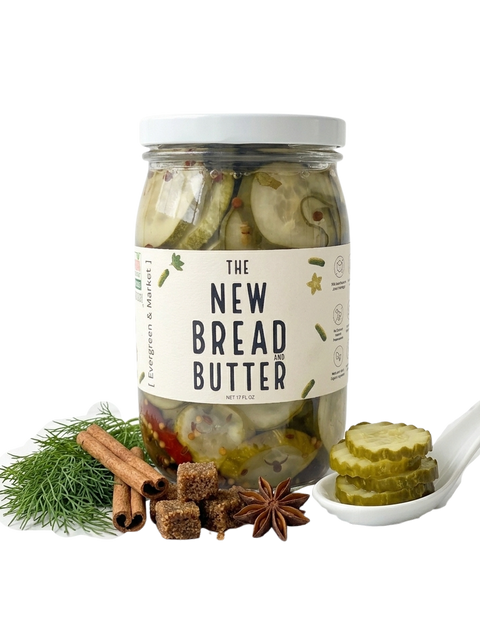 Bread and Butter Sweet Mild Pickles 17 oz Glass Jar