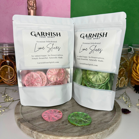 Pink and Green Luster Dust Dried Lime Garnish Set 2 Pack Wicked Inspired