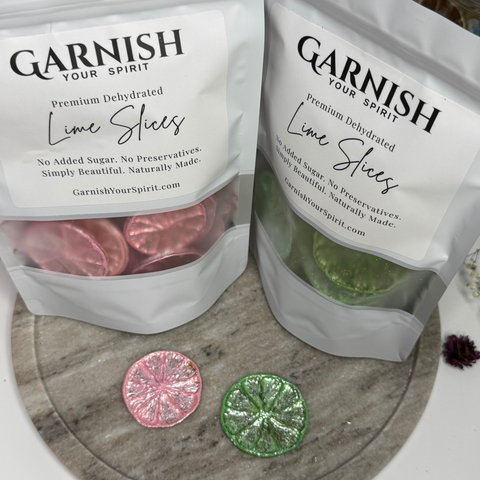 Pink and Green Luster Dust Dried Lime Garnish Set 2 Pack Wicked Inspired