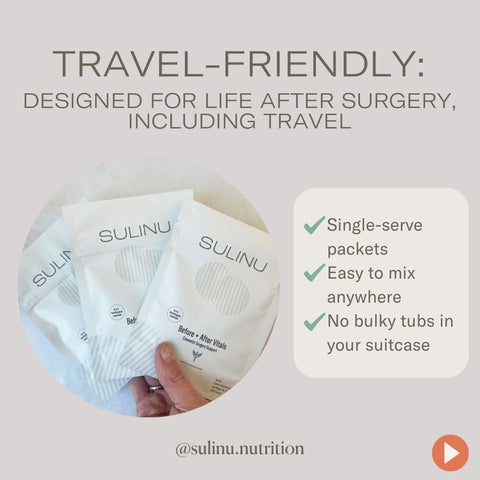 Travel Packs Single Serving Before + After Vitals NutriSurgical Vitamin Powder