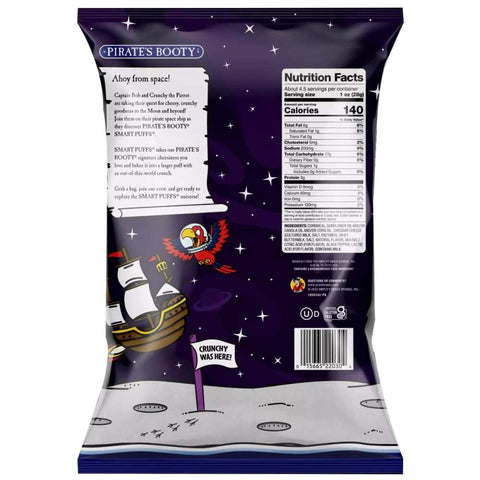 Smart Cosmic White Cheddar Corn Puffs Snack 4.5 oz Pirate Brands