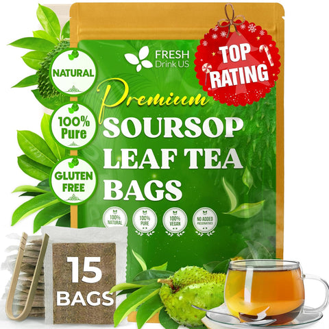Premium Soursop Leaves Tea bags, Dried Soursop Leaves, Soursop Leaf Powder, Guanabana Leaves Tea, Hoja Guanabana Tea