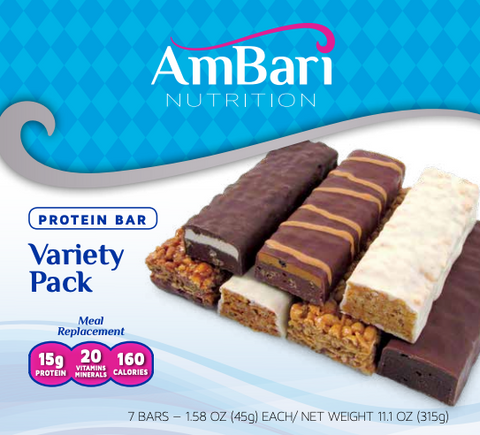 15g Protein Variety Pack Meal Replacement Bars AmBari Nutrition