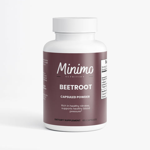 Organic Beetroot Capsuled Powder 60 ct Minimo Nutrition